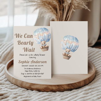 Invitation Nous pouvons à peine attendre Baby Shower