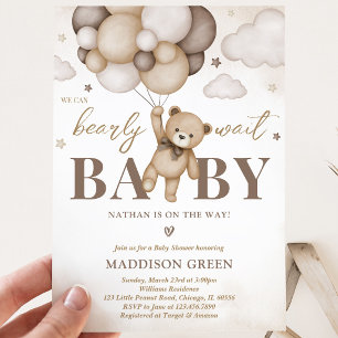 Invitation Nous Pouvons à Peine Attendre Baby Shower