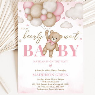 Invitation Nous Pouvons à Peine Attendre Baby Shower