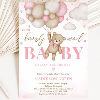 Invitation Nous Pouvons à Peine Attendre Baby Shower