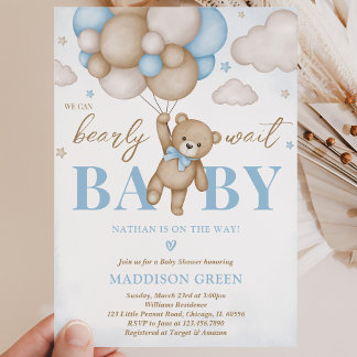 Invitation Nous Pouvons à Peine Attendre Baby Shower
