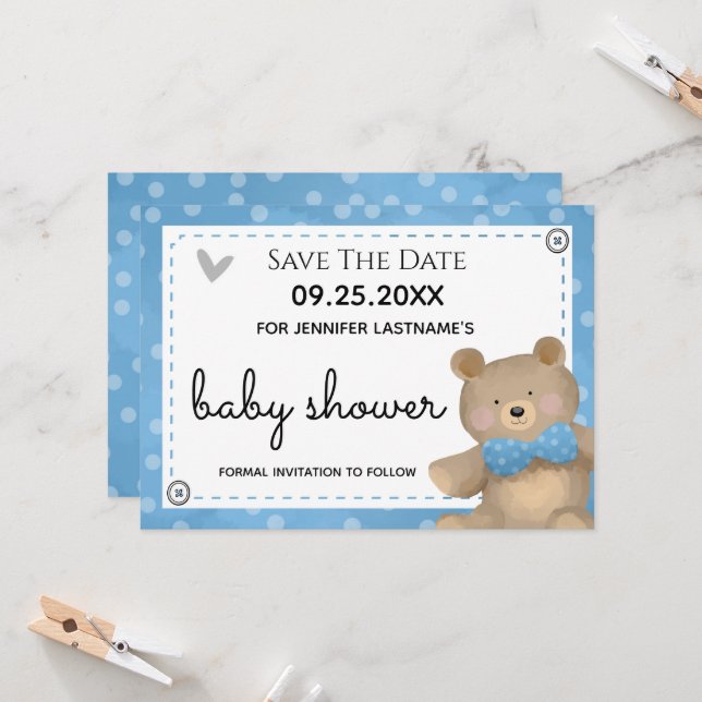 Invitation Nous pouvons à peine attendre la Baby Shower Enreg (Devant/Arrière en situation)