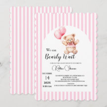 Nous pouvons à peine attendre la baby shower rose