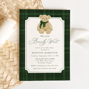 Invitation Nous pouvons à peine attendre la douche de bébé de