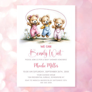 Invitation Nous pouvons à peine attendre les ours en peluche