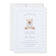 Nous pouvons à peine attendre Teddy Bear Bleu Baby