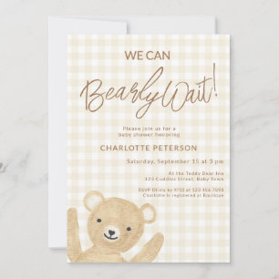 Invitation Nous pouvons à peine attendre une douce fête de bé