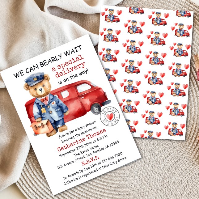 Invitation Nous pouvons attendre avant le Baby shower de livr (Créateur téléchargé)