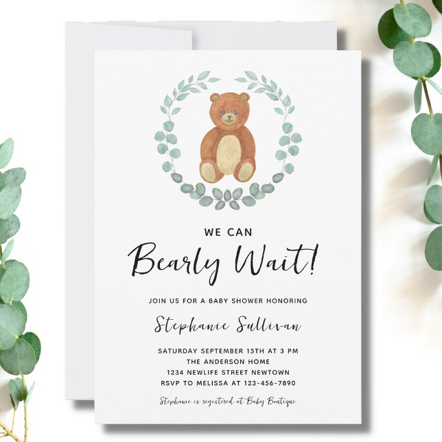 Invitation Nous pouvons attendre le Baby shower (Créateur téléchargé)