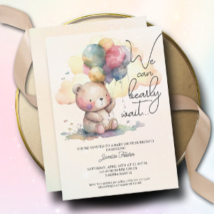 Invitation Nous pouvons attendre le Baby shower