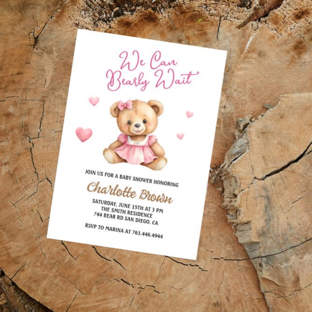 Invitation Nous pouvons attendre le Baby shower (Créateur téléchargé)