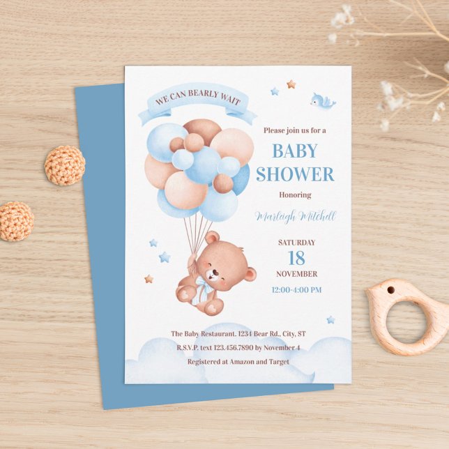 Invitation Nous pouvons attendre le Baby shower (Créateur téléchargé)