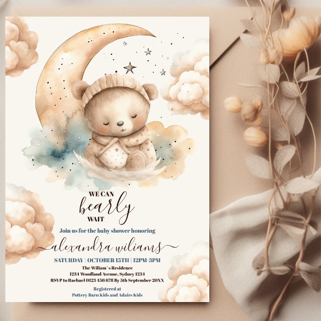 Invitation Nous pouvons attendre le Baby shower (Créateur téléchargé)