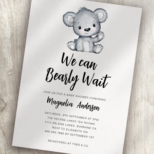 Invitation Nous pouvons attendre le Baby shower (Créateur téléchargé)