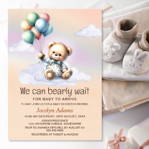 Invitation Nous pouvons attendre le Baby shower