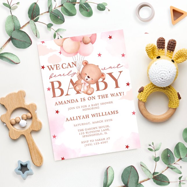 Invitation Nous pouvons attendre le Baby shower (Créateur téléchargé)