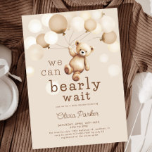 Nous pouvons attendre le Baby shower de l'ours