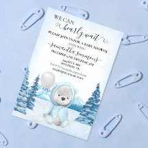 Nous pouvons attendre le Baby shower Noël hiver
