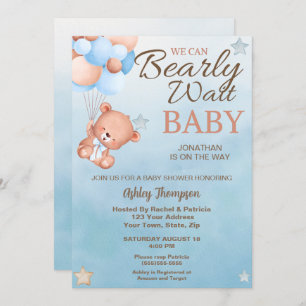 Invitation Nous pouvons attendre l'invitation Baby shower
