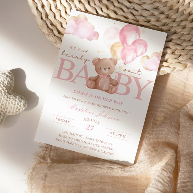 Invitation Nous pouvons attendre l'invitation Baby shower (Créateur téléchargé)