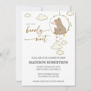Invitation Nous pouvons attendre l'invitation Baby shower JL0