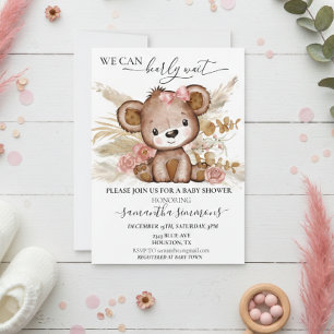 Invitation Nous pouvons attendre prématurément Baby shower Ou