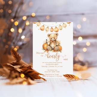 Invitation Nous pouvons attendre un Baby shower neutre pour l