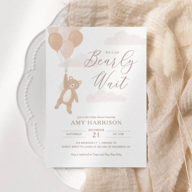 Invitation Nous pouvons attendre un Baby shower neutre pour l (Créateur téléchargé)