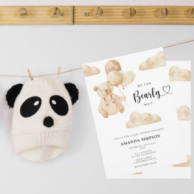 Invitation Nous pouvons attendre un Baby shower neutre pour l (Créateur téléchargé)