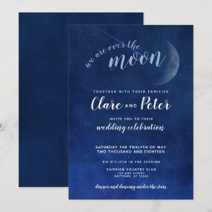 Invitation Nous sommes au-dessus de la lune Starry Mariage de
