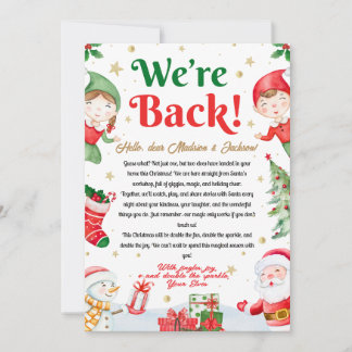 Invitation Nous sommes de retour Lettre d'arrivée des Elfes E