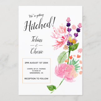 Invitation Nous sommes en train de devenir Mariages floraux