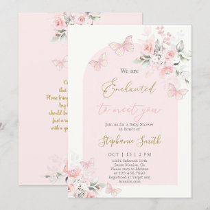 Invitation Nous sommes enchantés de vous rencontrer fille Bab