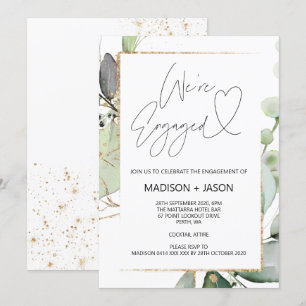 Invitation Nous sommes Engaged Engagement Party Eucalyptus Go