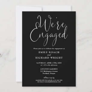 Invitation Nous sommes engagés Black and White Engagement Par