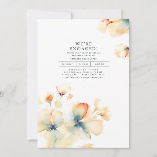 Invitation Nous sommes engagés Romantic Engagement Party Phot