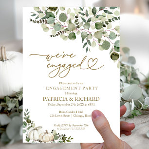 Invitation Nous sommes fiancés Fête de fiançailles d'automne