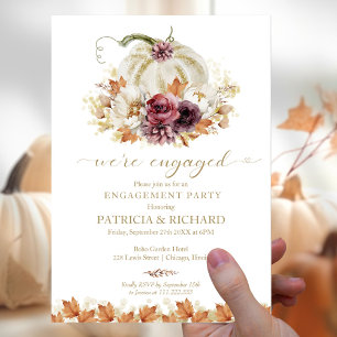 Invitation Nous sommes fiancés Fête de fiançailles d'automne