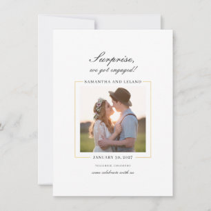 Invitation Nous sommes fiancés Moderne Photo Fête de fiançail