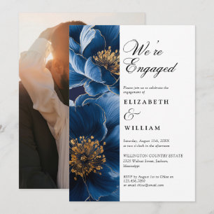 Invitation Nous sommes fiancés Photo de fête de fiançailles à