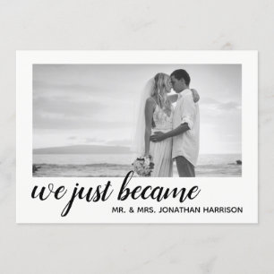 Invitation Nous sommes juste devenus réception de M. Mme