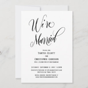 Invitation Nous sommes mariés Scénario élaboré, Noir et Blanc