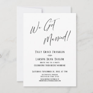 Invitation Nous sommes mariés ! Typographie simple et élégan