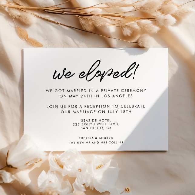 Invitation Nous sommes partis en amoureux Annonce de mariage  (Créateur téléchargé)