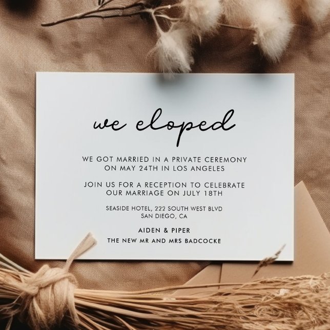Invitation Nous sommes partis en amoureux Annonce de mariage  (Créateur téléchargé)