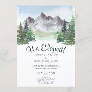 Invitation Nous sommes partis en voyage de noces Aquarelle de