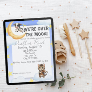 Invitation Nous sommes ravis, shower de bébé sur une comptine