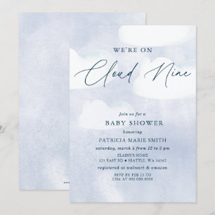 Invitation Nous sommes sur le Baby shower Cloud Nine
