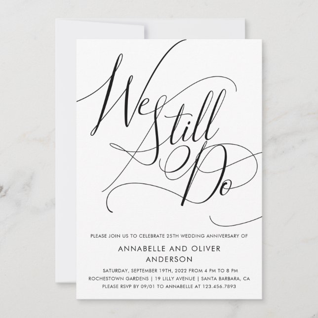 Invitation Nous sommes toujours là | Anniversaire de mariage  (Devant)