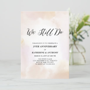 Invitation Nous sommes toujours là Aquarelle moderne 25e an